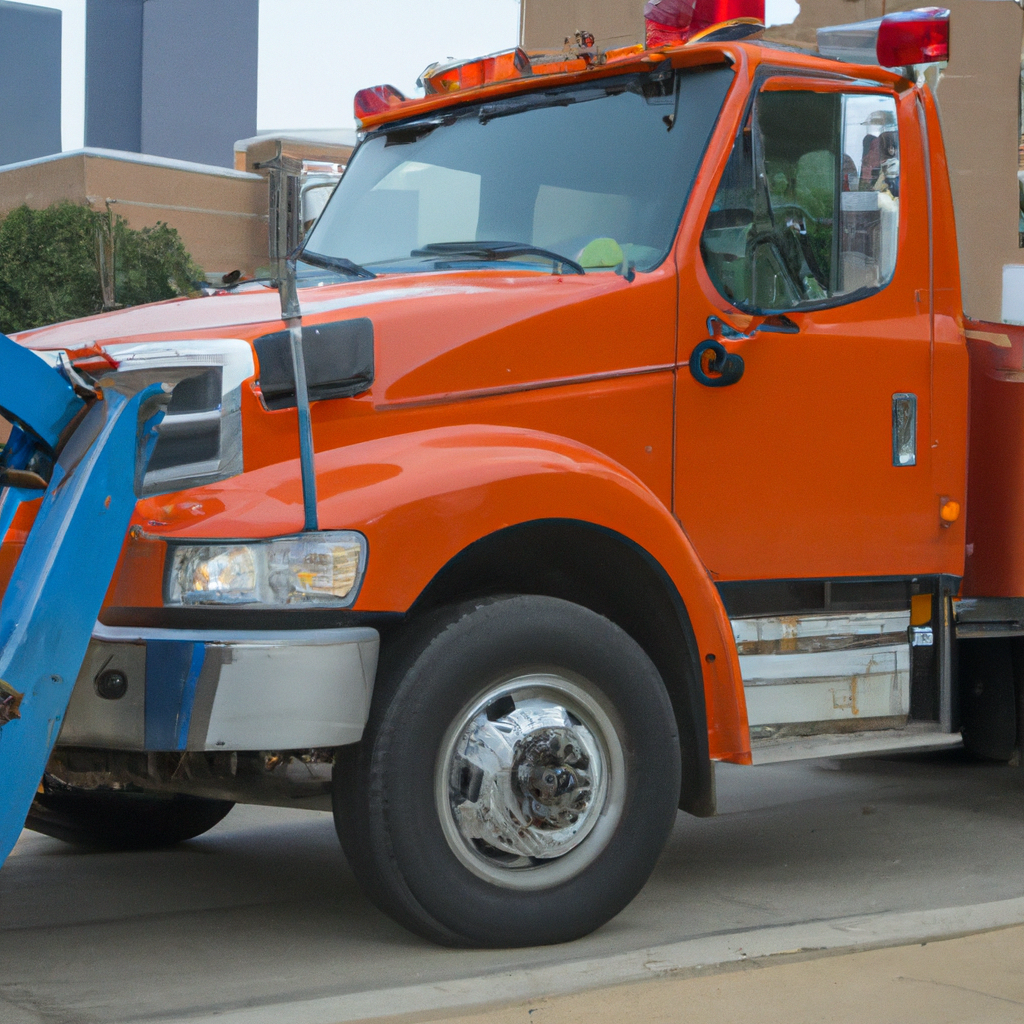 Towing truck ready to assist Dallas drivers.